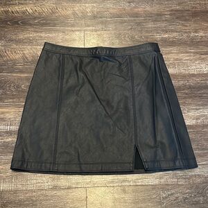 Abercrombie & Fitch Faux Black Leather Skirt